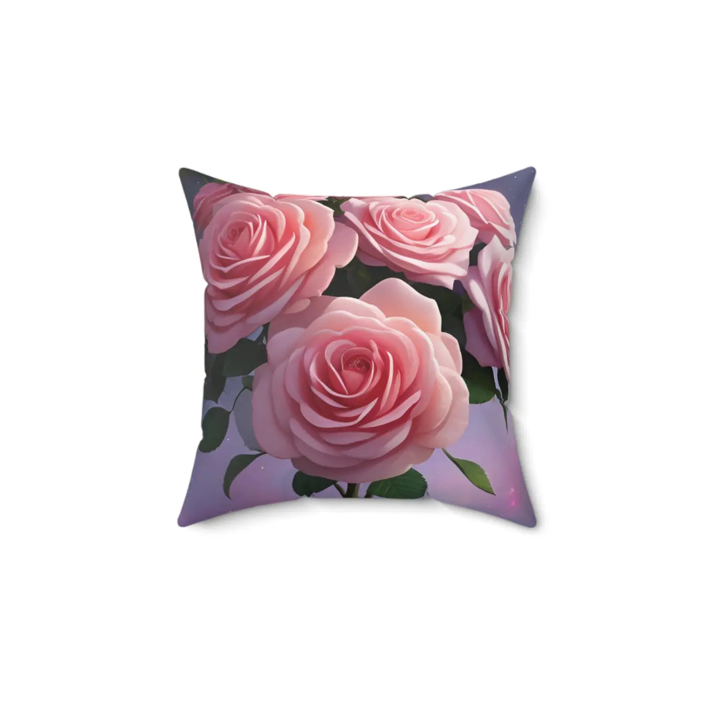 Rose Throw Pillow - Vibrant Pink Roses Flower Design - DipaliZ