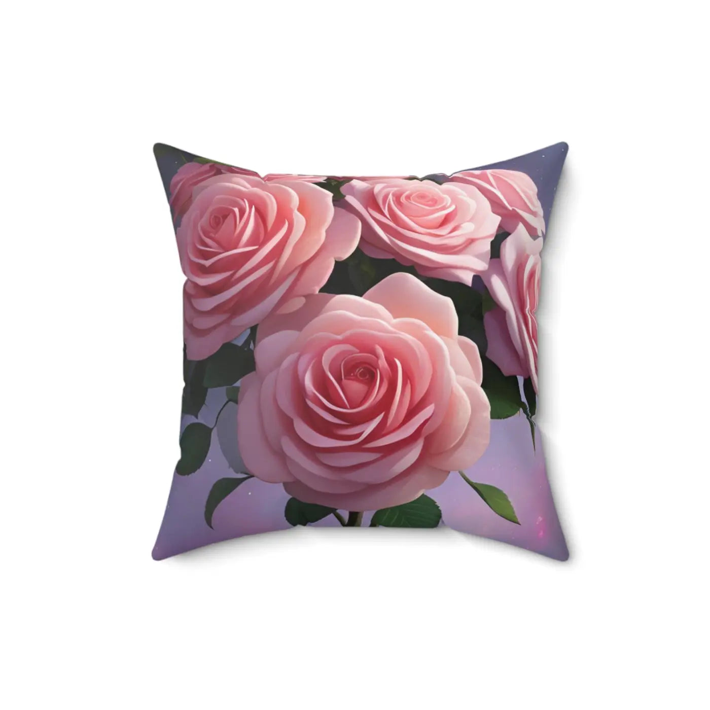 Rose Throw Pillow - Vibrant Pink Roses Flower Design - DipaliZ