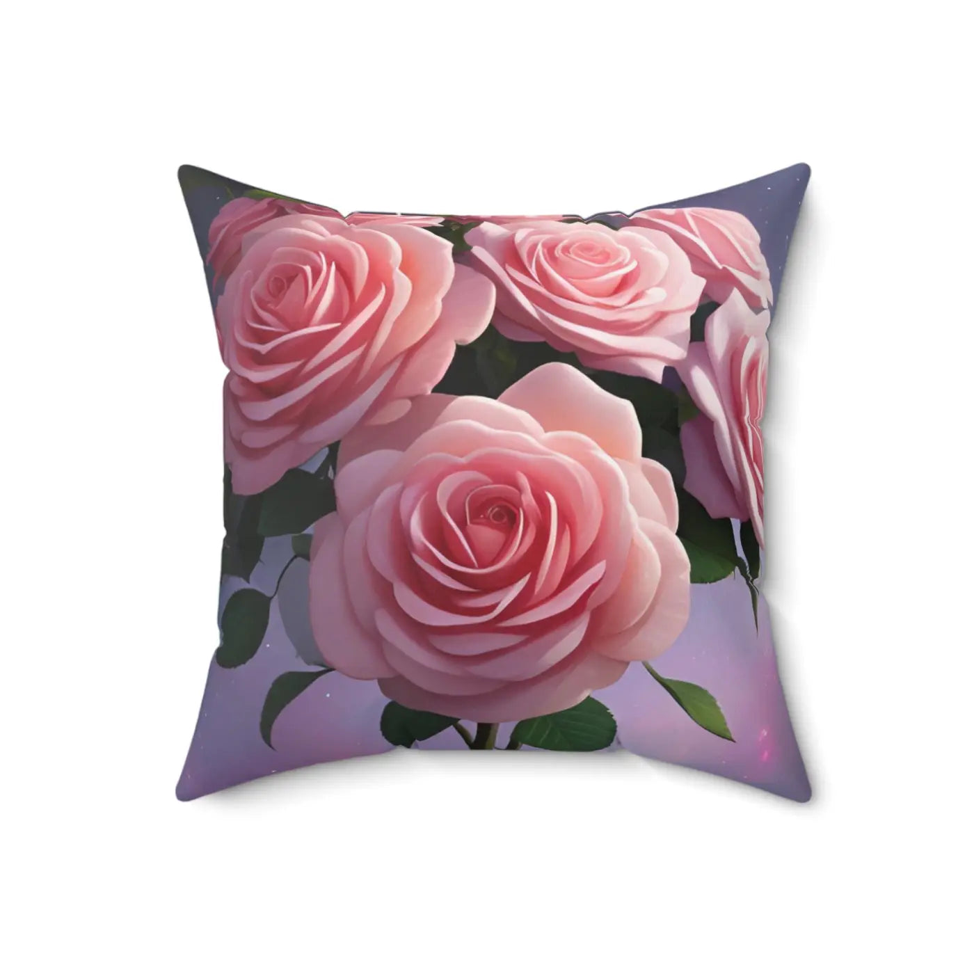 Rose Throw Pillow - Vibrant Pink Roses Flower Design - DipaliZ