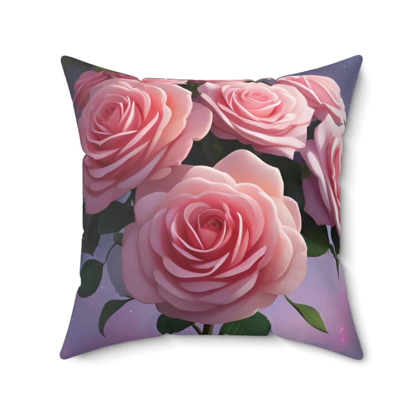 Rose Throw Pillow - Vibrant Pink Roses Flower Design - DipaliZ