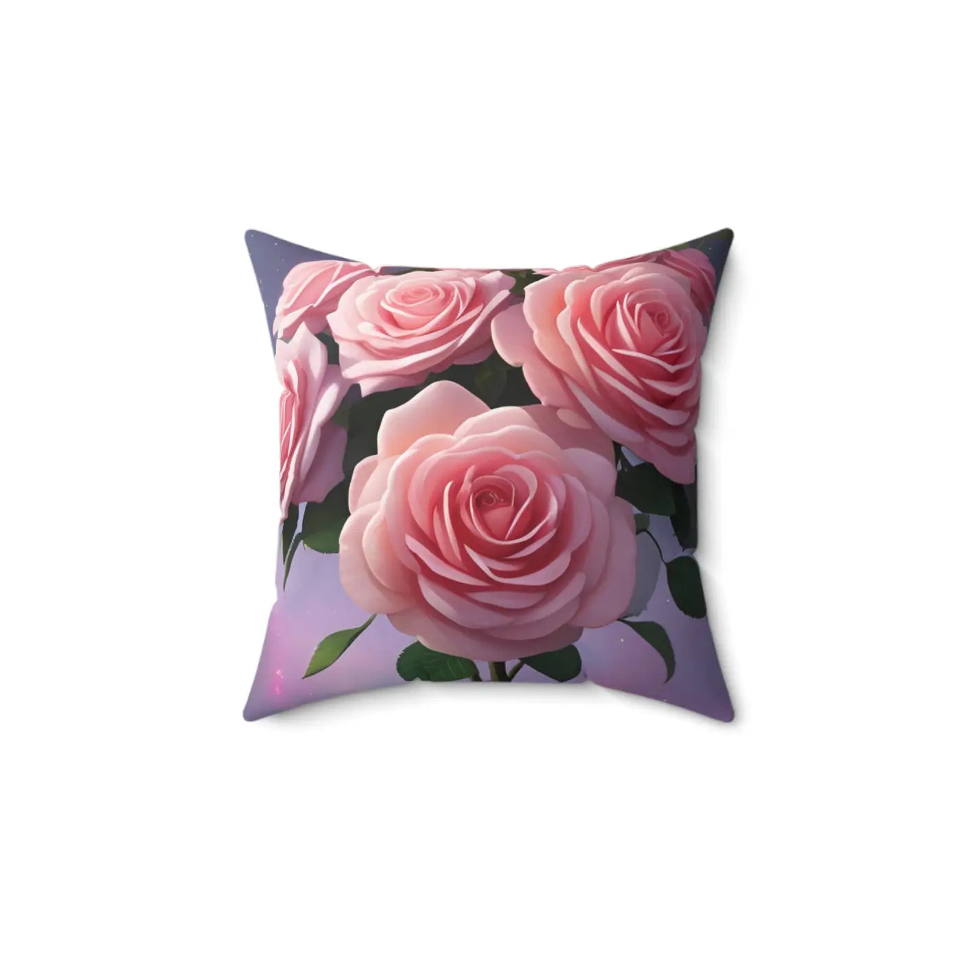 Rose Throw Pillow - Vibrant Pink Roses Flower Design - DipaliZ