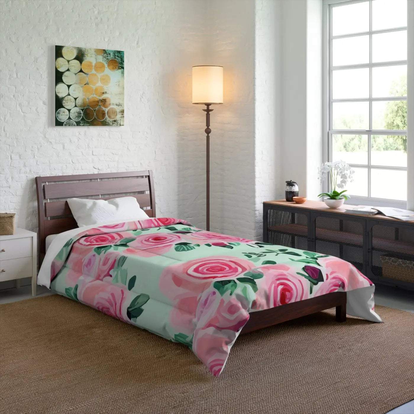 Pink Roses Pattern Blanket - Cozy Comfort and Style - DipaliZ