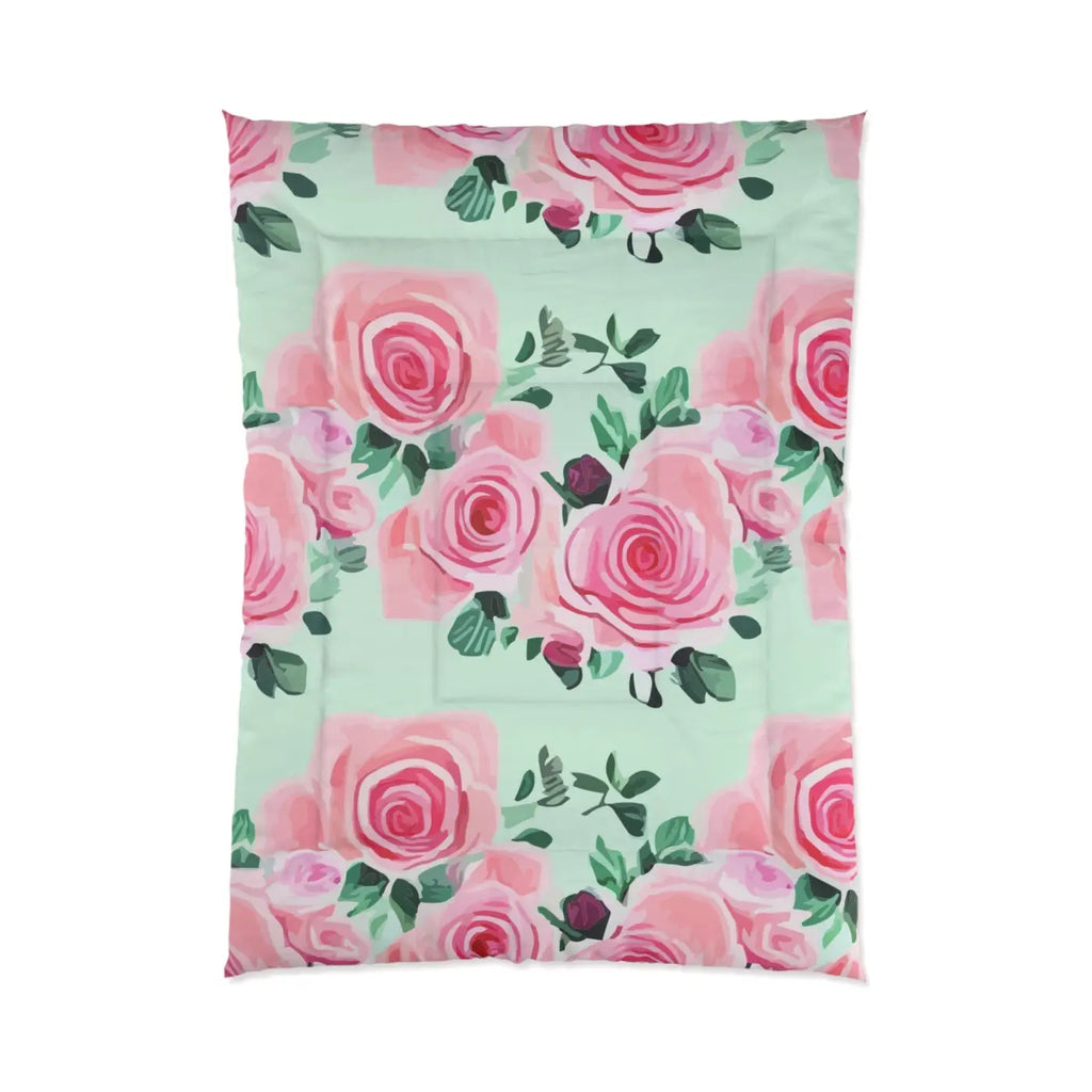 Pink Roses Pattern Blanket - Cozy Comfort and Style - DipaliZ