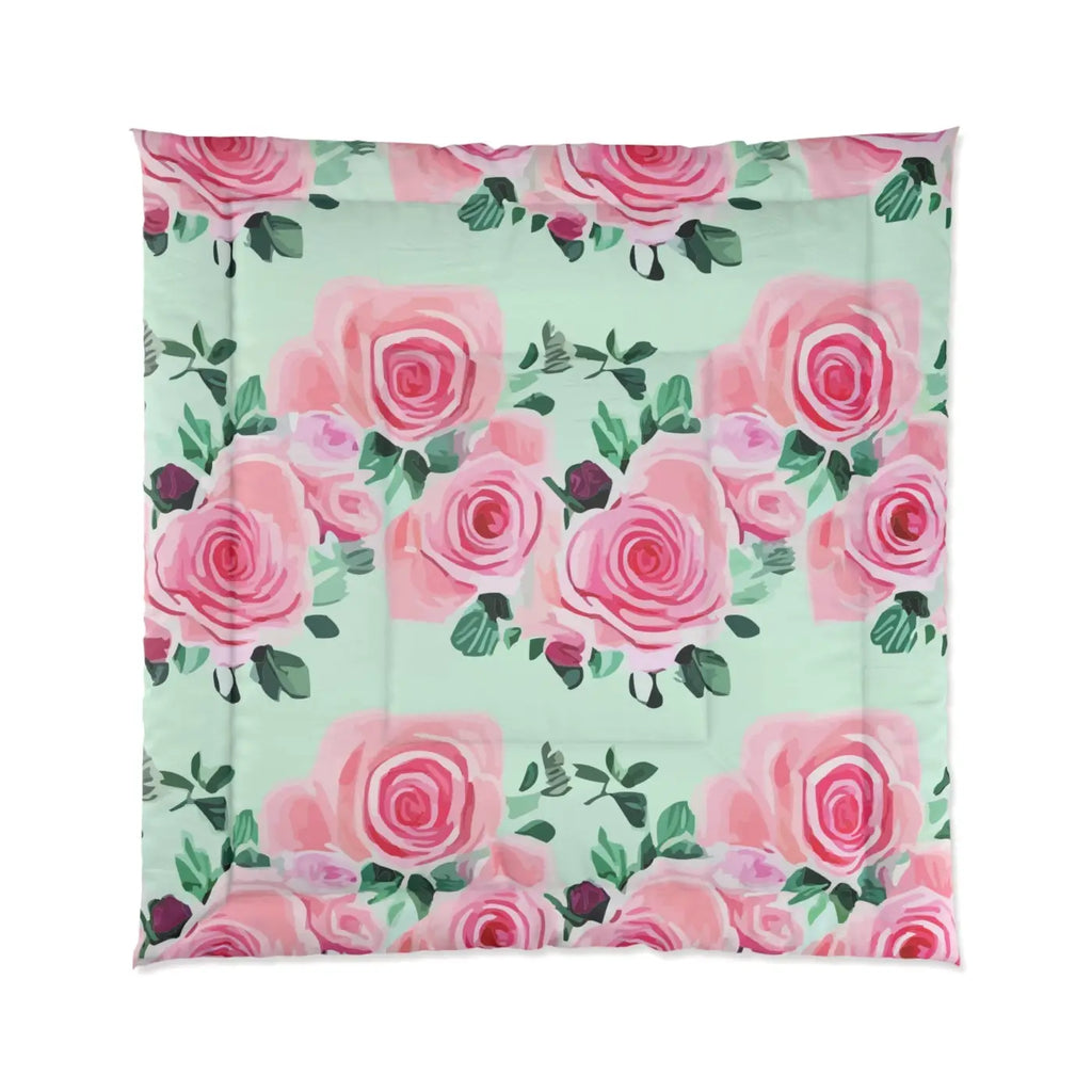 Pink Roses Pattern Blanket - Cozy Comfort and Style - DipaliZ