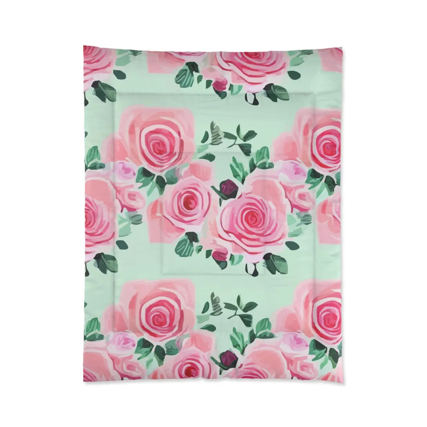 Pink Roses Pattern Blanket - Cozy Comfort and Style - DipaliZ