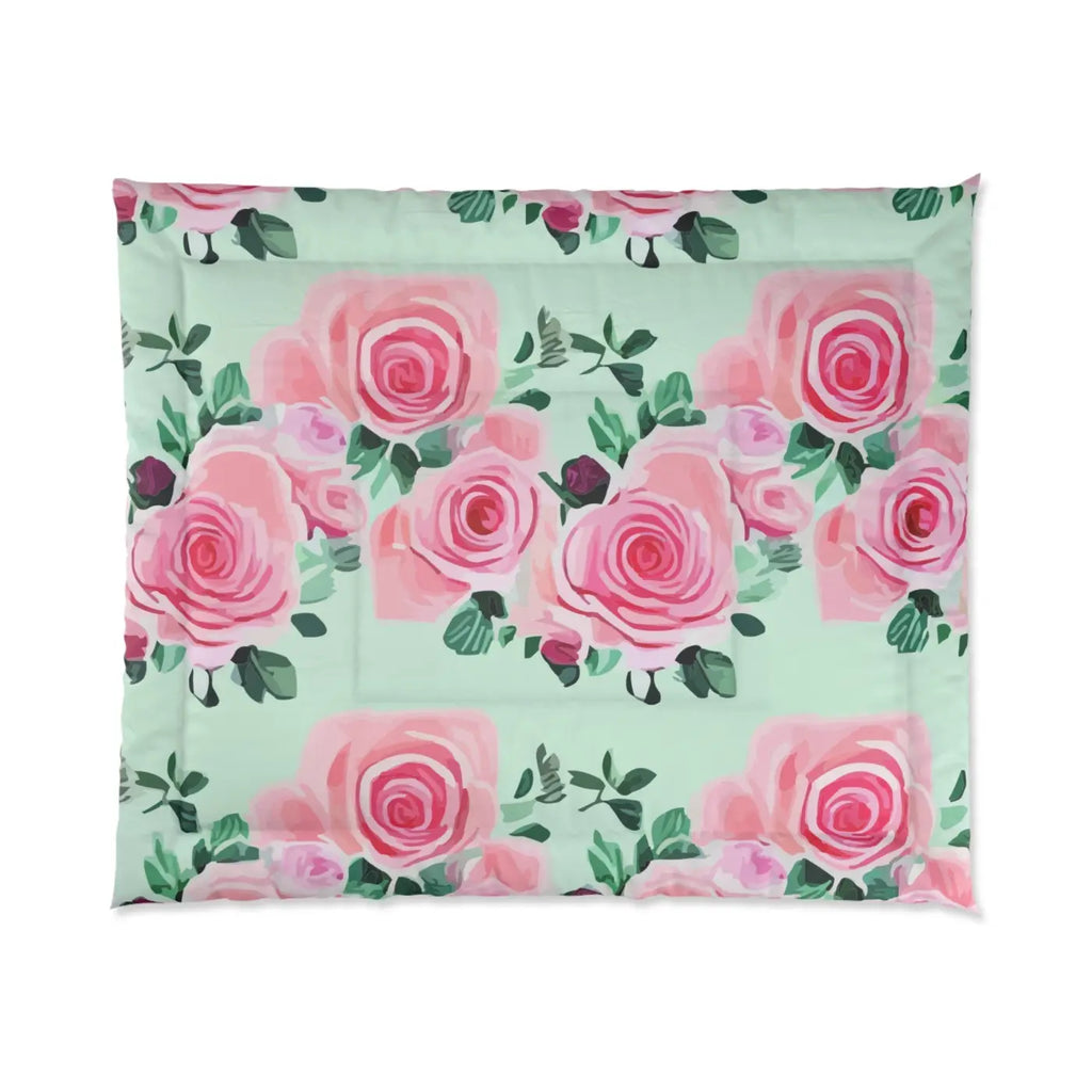 Pink Roses Pattern Blanket - Cozy Comfort and Style - DipaliZ