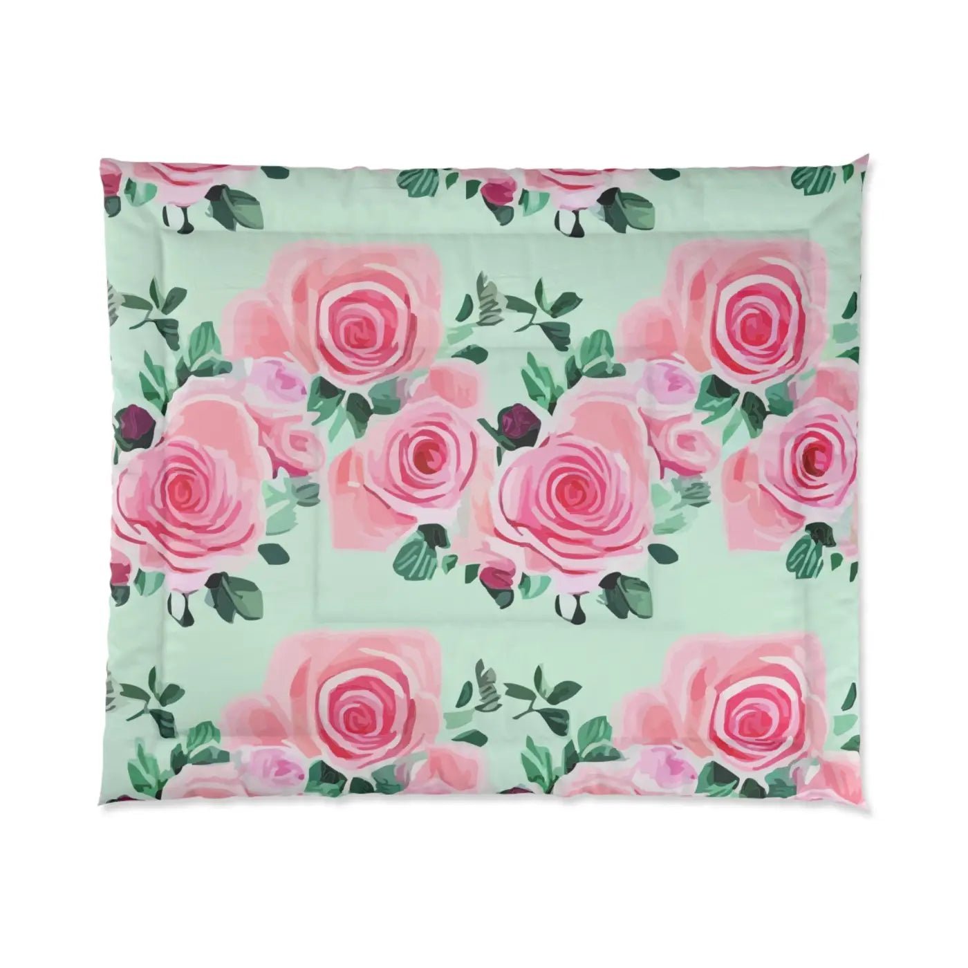Pink Roses Pattern Blanket - Cozy Comfort and Style - DipaliZ