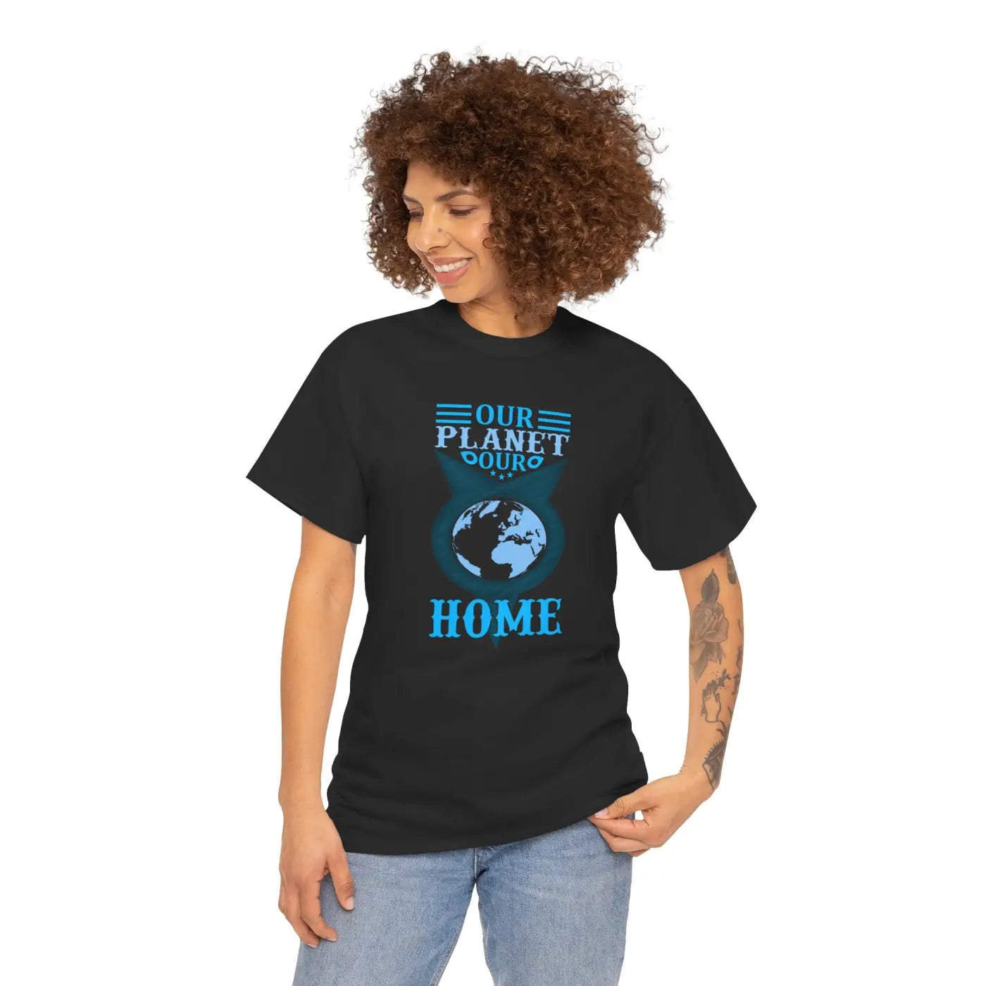 Earth Day Deluxe T Shirt - Our Planet Our Home Tee - DipaliZ