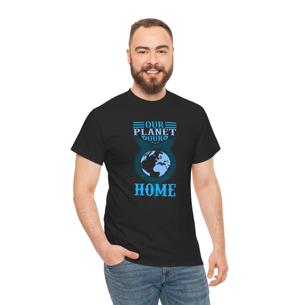 Earth Day Deluxe T Shirt - Our Planet Our Home Tee - DipaliZ