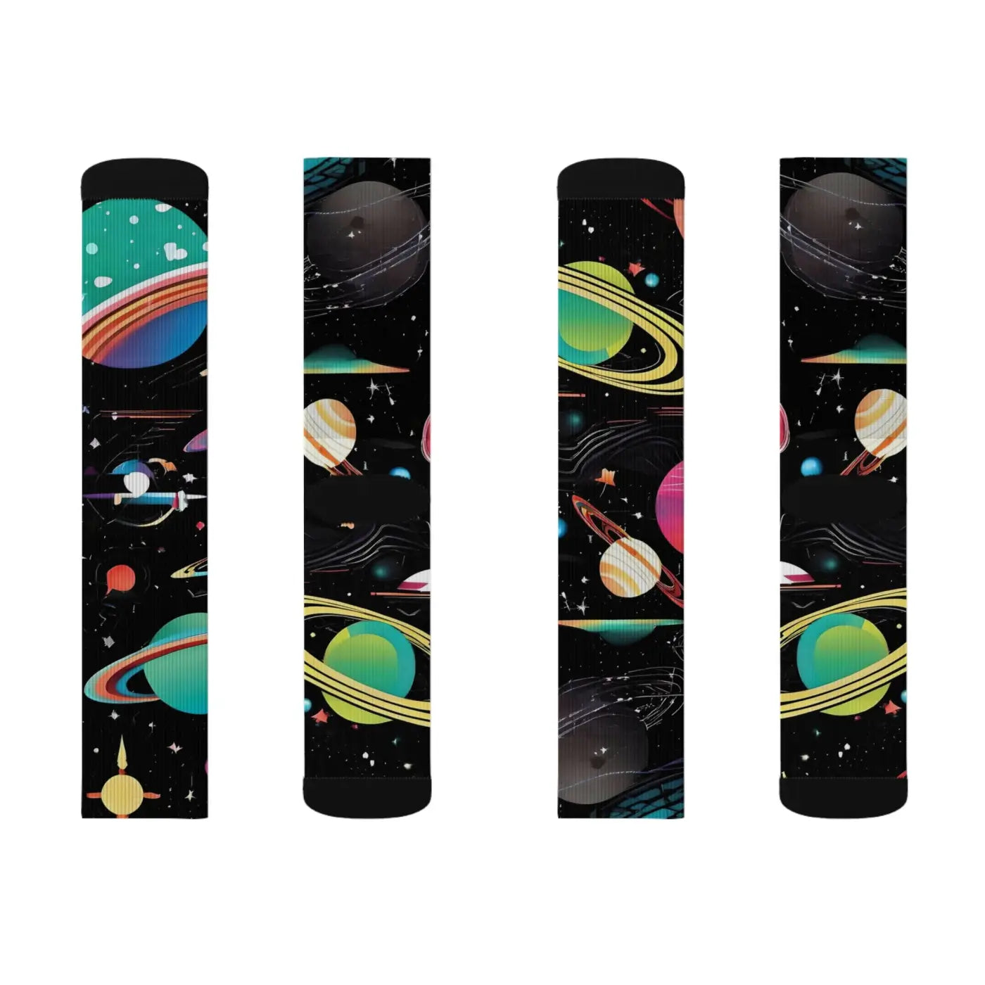 Planets Socks - Solar System Sublimation Design - DipaliZ