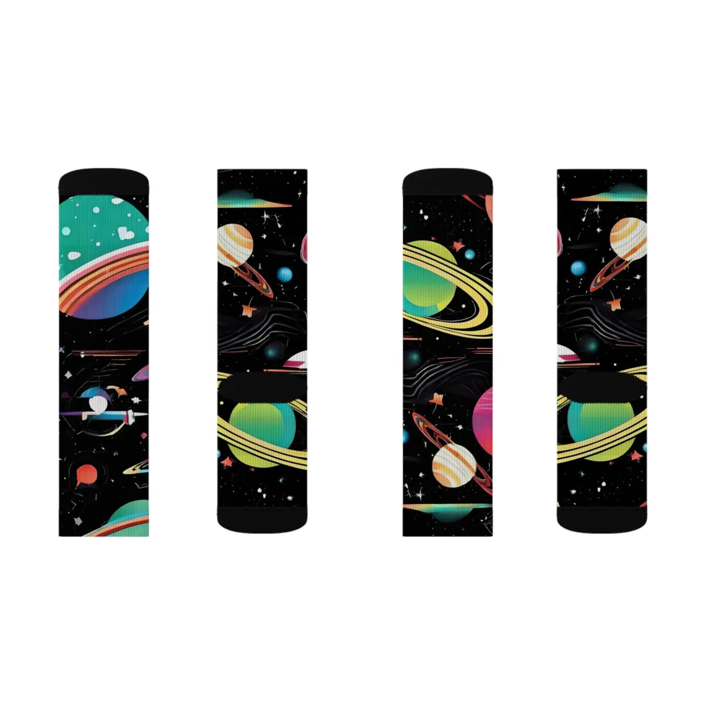 Planets Socks - Solar System Sublimation Design - DipaliZ