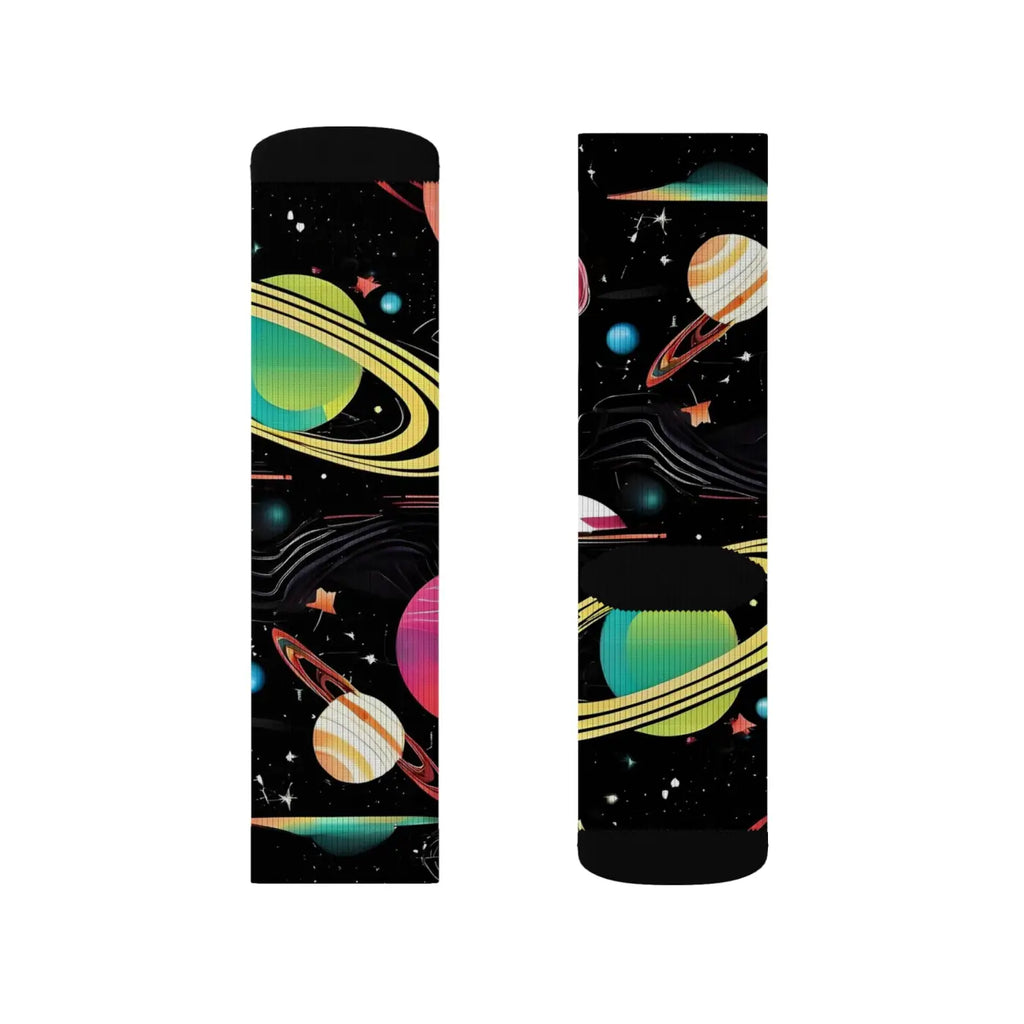 Planets Socks - Solar System Sublimation Design - DipaliZ