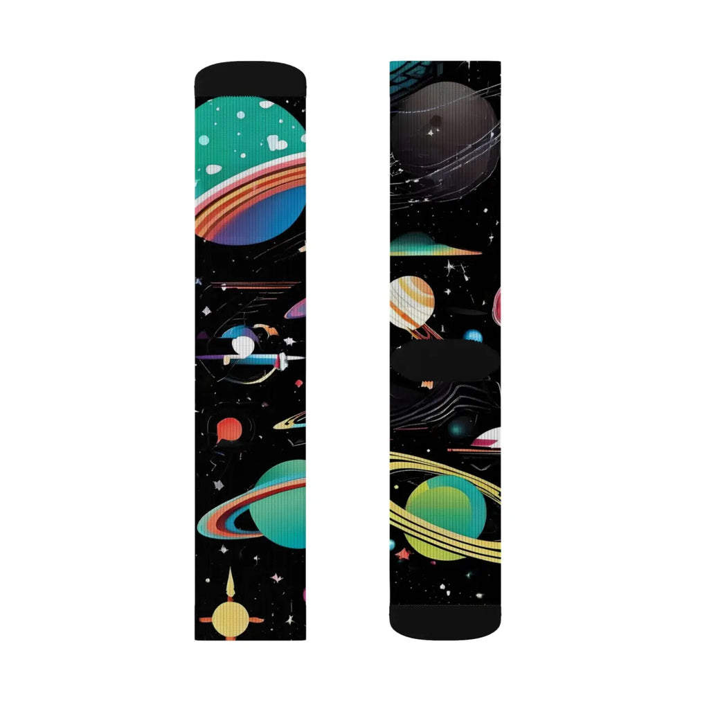 Planets Socks - Solar System Sublimation Design - DipaliZ