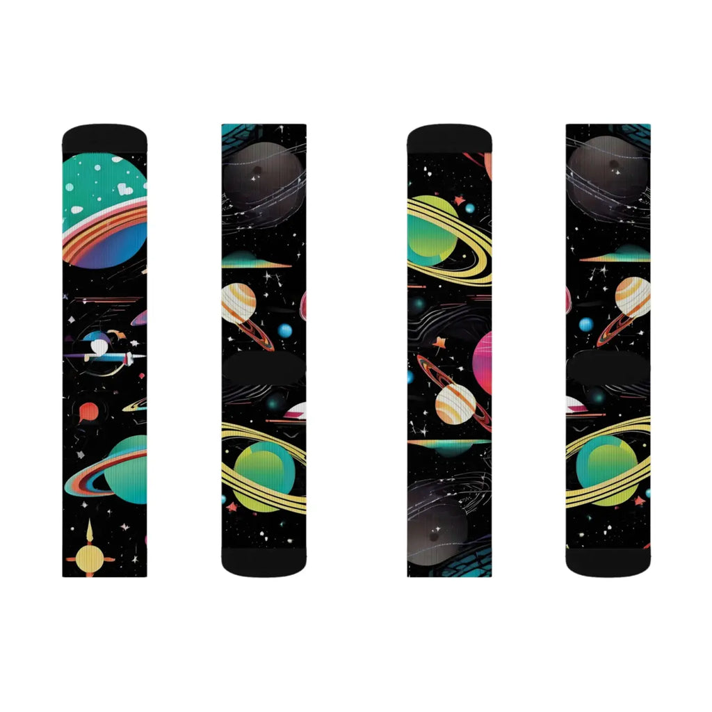 Planets Socks - Solar System Sublimation Design - DipaliZ