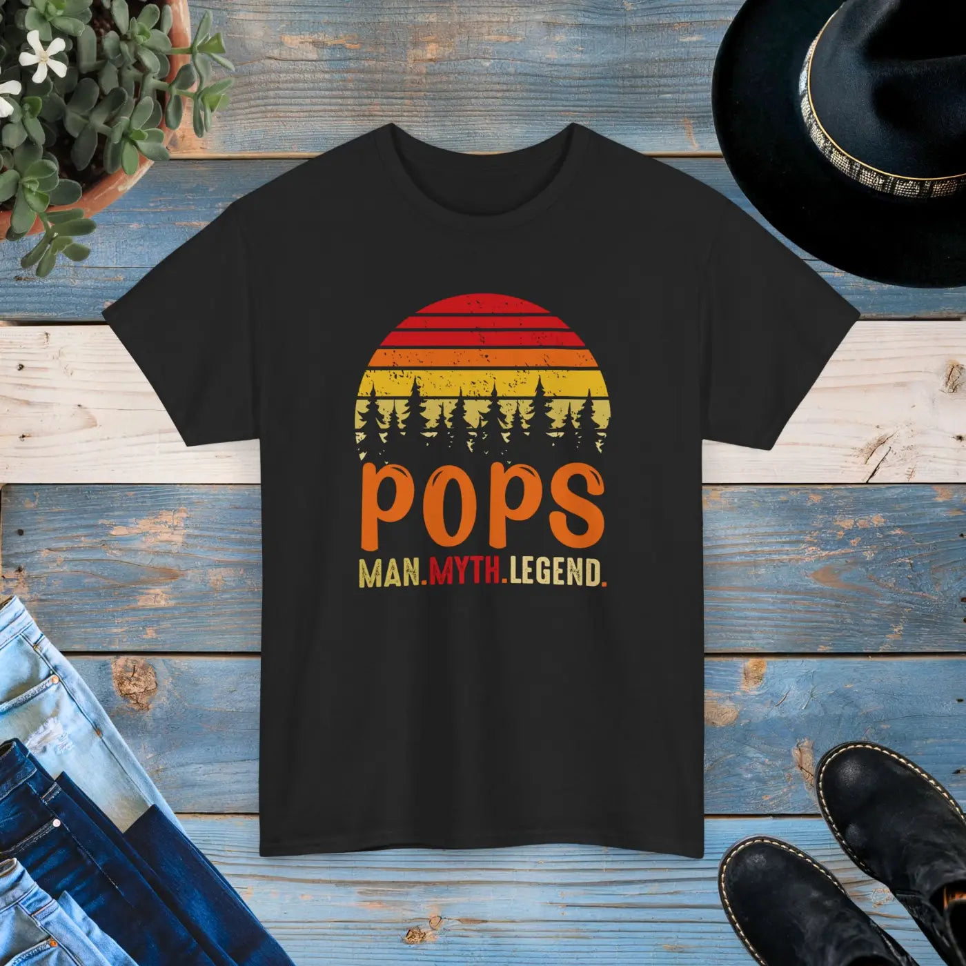 Pops Man Myth Legend Deluxe T Shirt - Unisex Heavy Cotton - DipaliZ