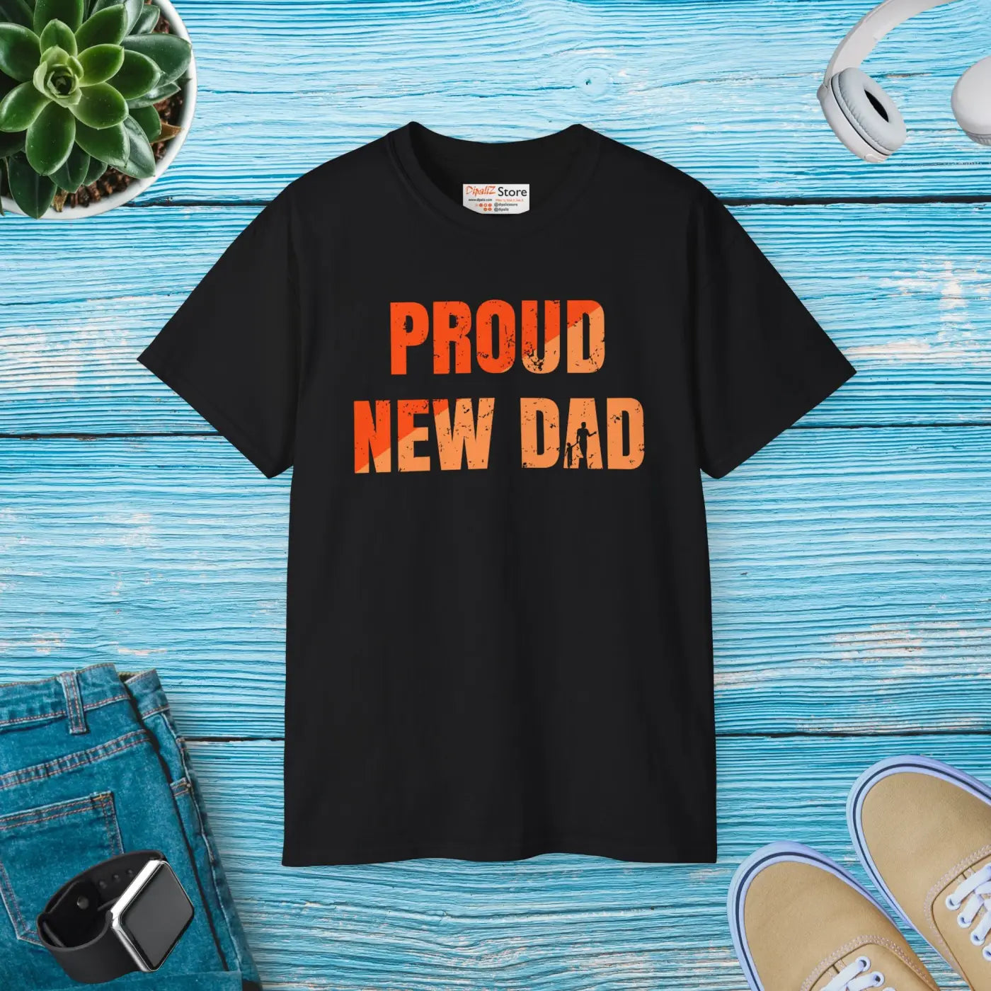 New Dad Unisex Ultra Cotton Tee - Sustainable Comfort - DipaliZ