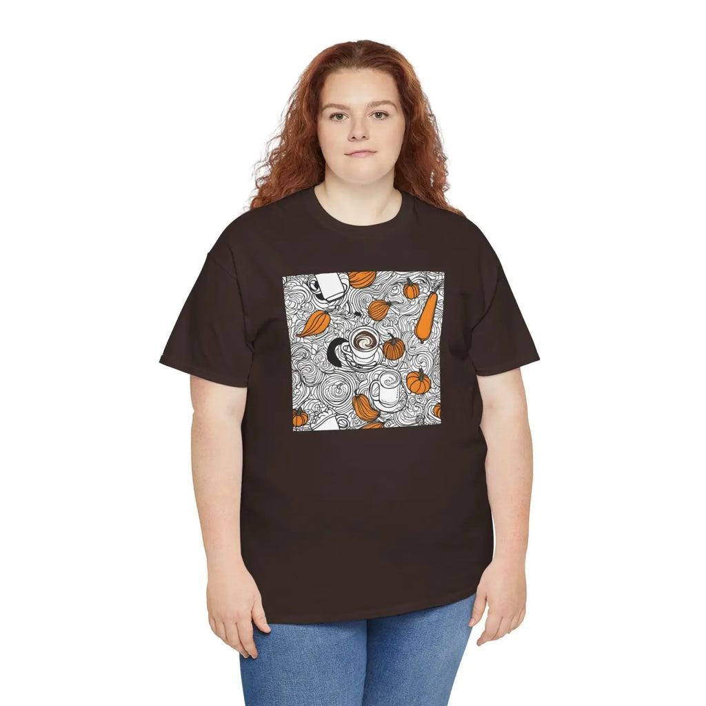 Pumpkin Spice Latte Deluxe T Shirt - Unisex Heavy Cotton - DipaliZ