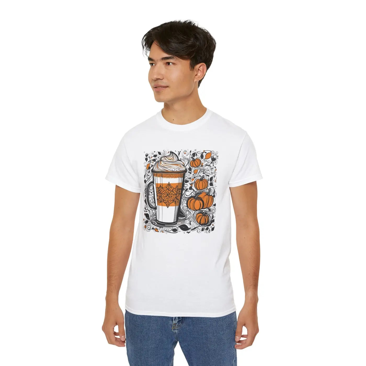 Unisex Ultra Cotton Tee - Pumpkin Spice Latte Design - DipaliZ