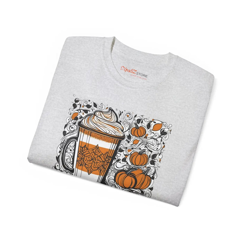 Unisex Ultra Cotton Tee - Pumpkin Spice Latte Design - DipaliZ