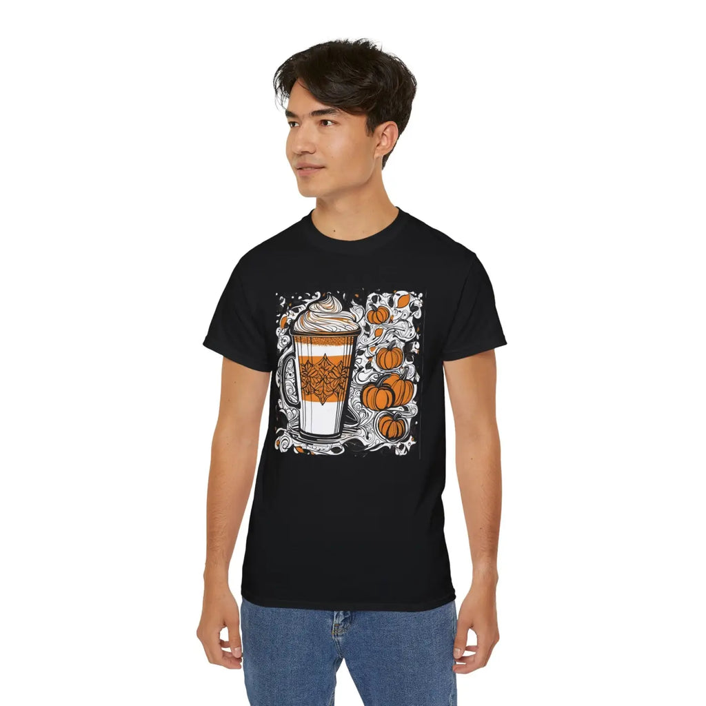 Unisex Ultra Cotton Tee - Pumpkin Spice Latte Design - DipaliZ