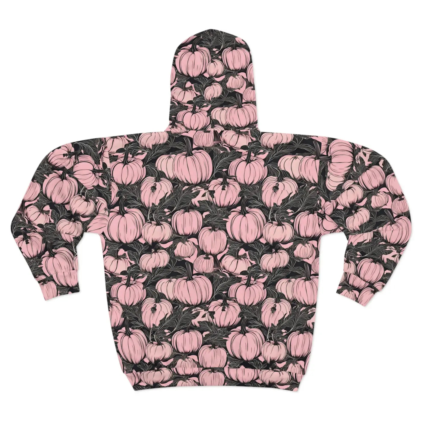 Pumpkins Pattern Unisex Zip Hoodie - Fall Cozy Wear - DipaliZ