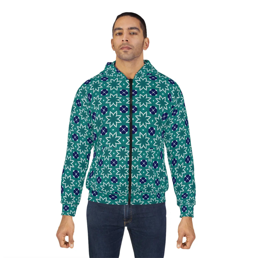 Purple Abstract Pattern Zip Hoodie - Unisex Style - DipaliZ