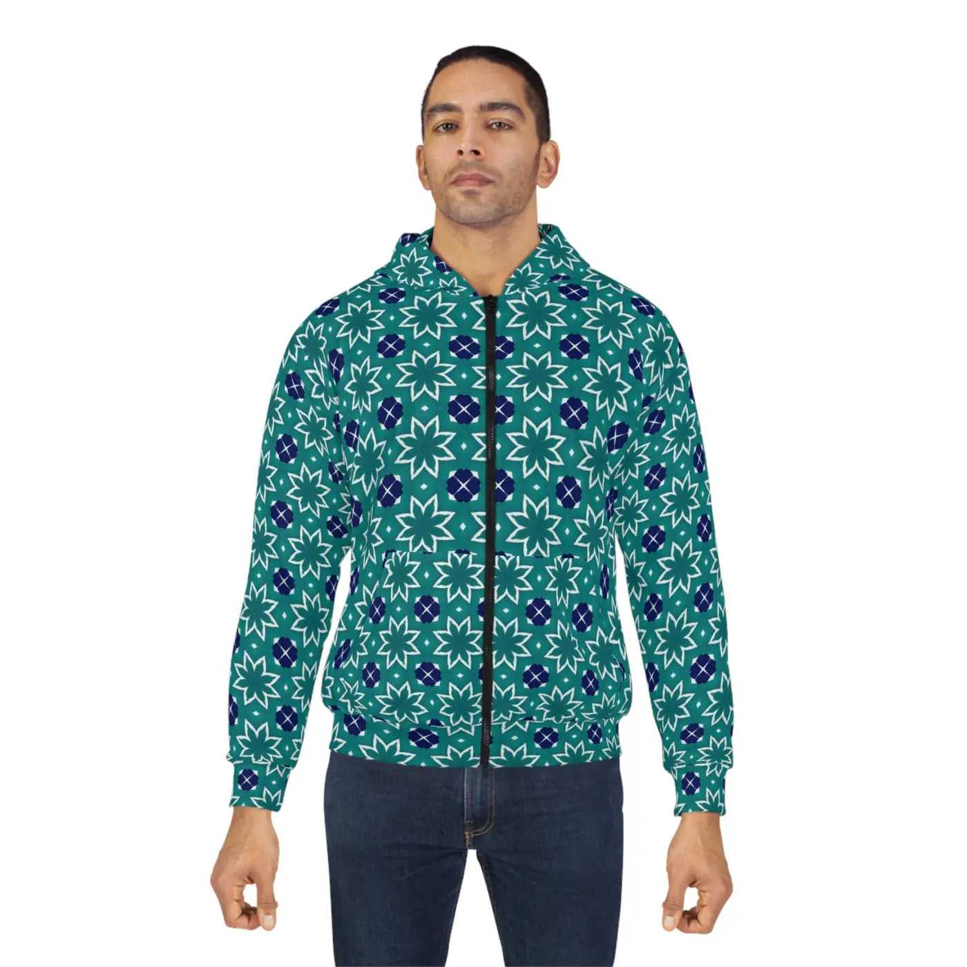 Purple Abstract Pattern Zip Hoodie - Unisex Style - DipaliZ