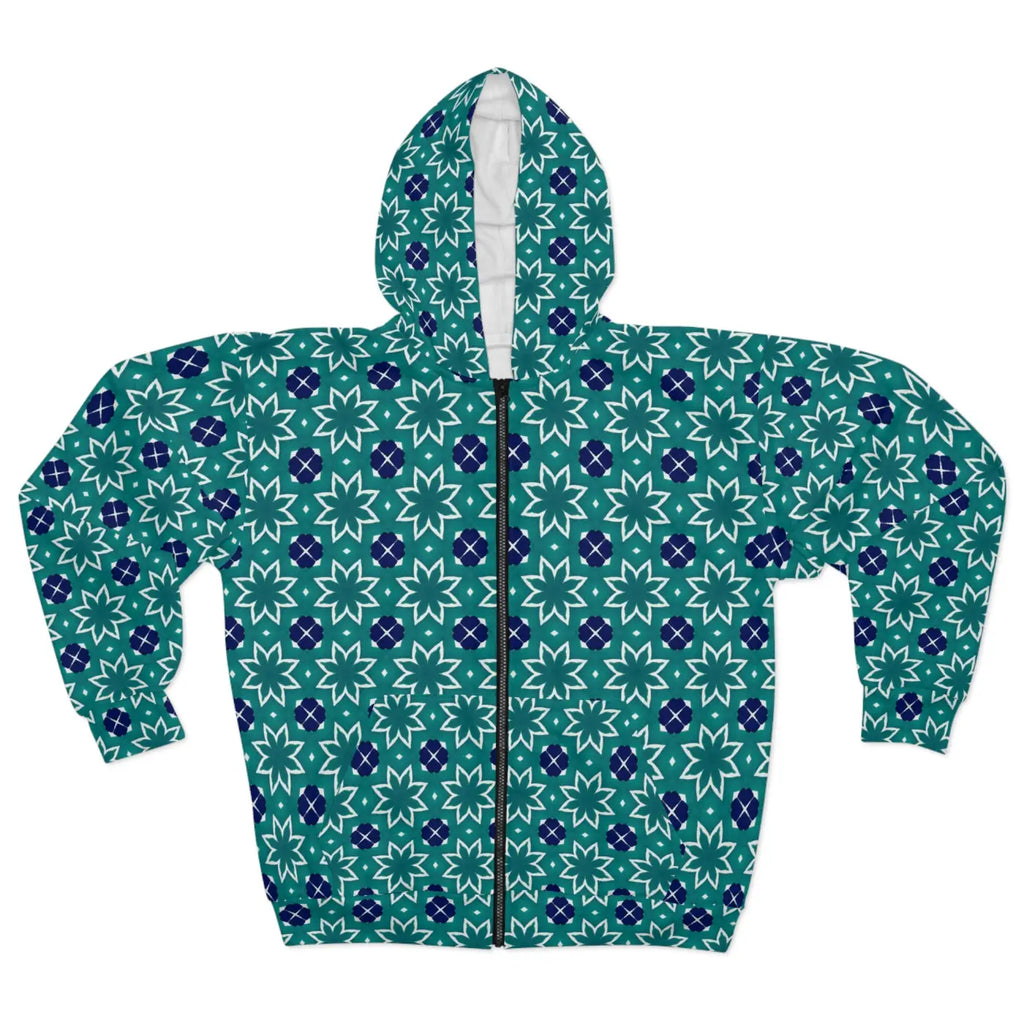 Purple Abstract Pattern Zip Hoodie - Unisex Style - DipaliZ