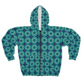 Purple Abstract Pattern Zip Hoodie - Unisex Style - DipaliZ