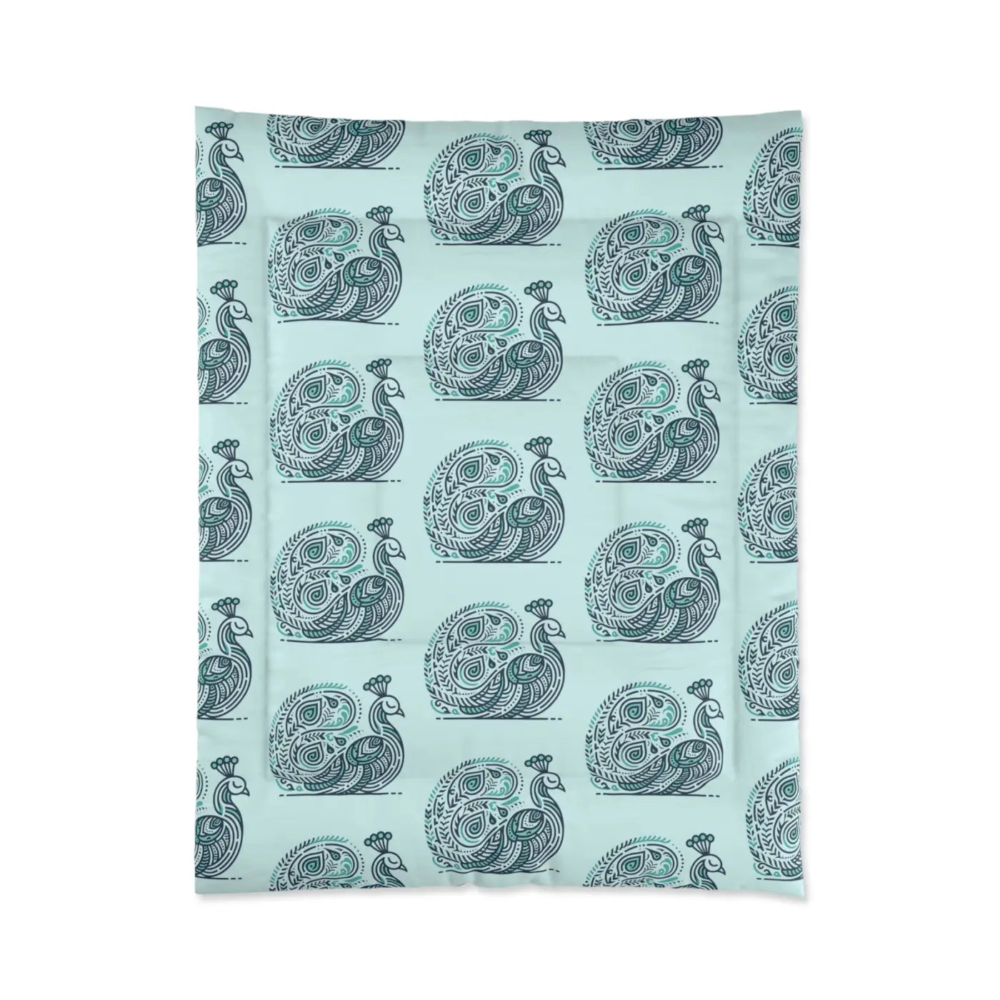 Peacock Comforter - Dreamy Purple Polyester Coziness - DipaliZ