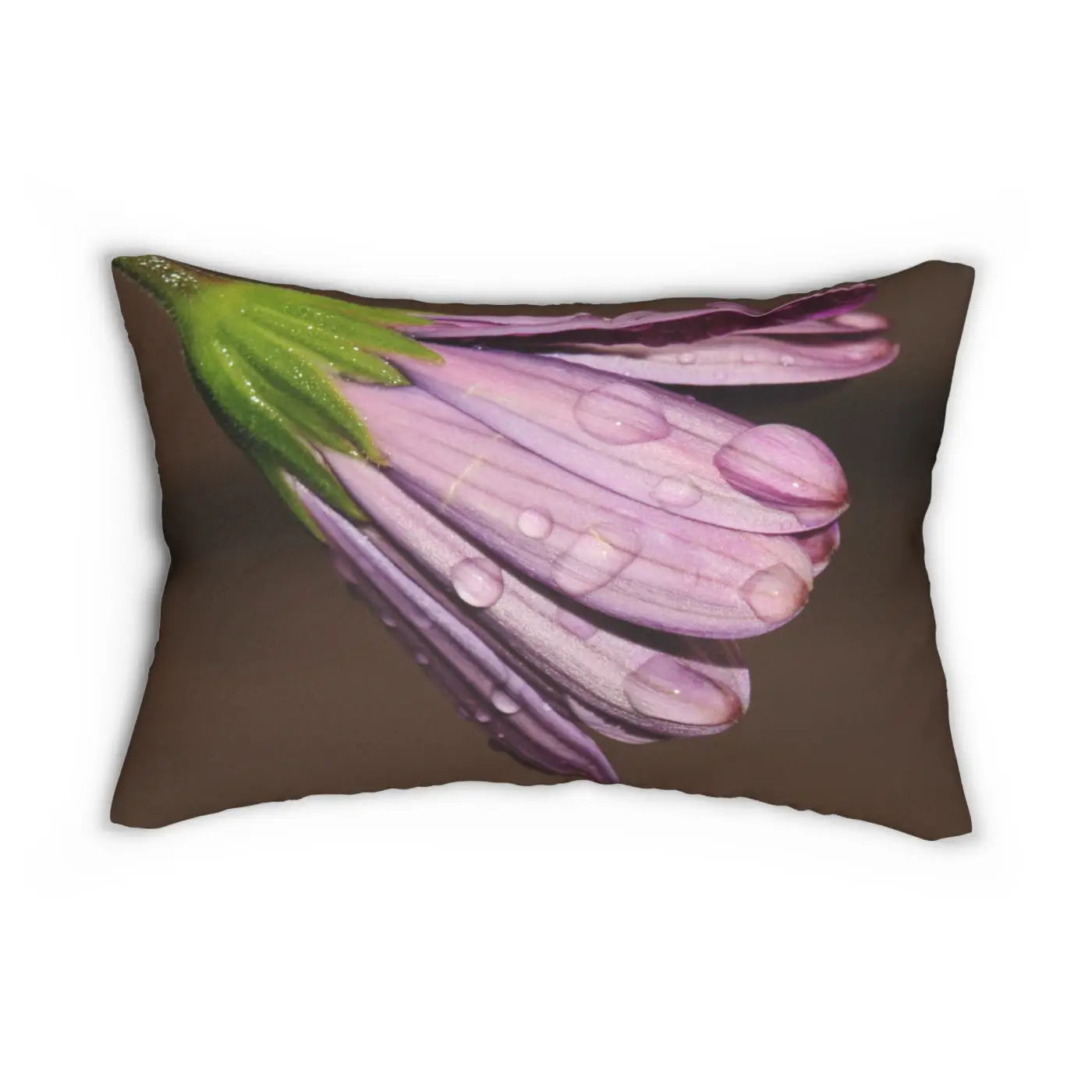 Purple Daisy Pillow - Spun Polyester Lumbar - DipaliZ