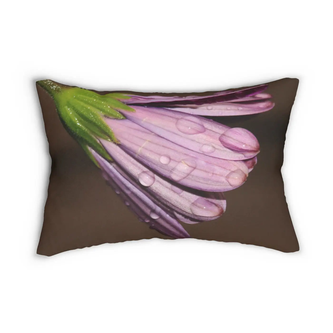 Purple Daisy Pillow - Spun Polyester Lumbar - DipaliZ