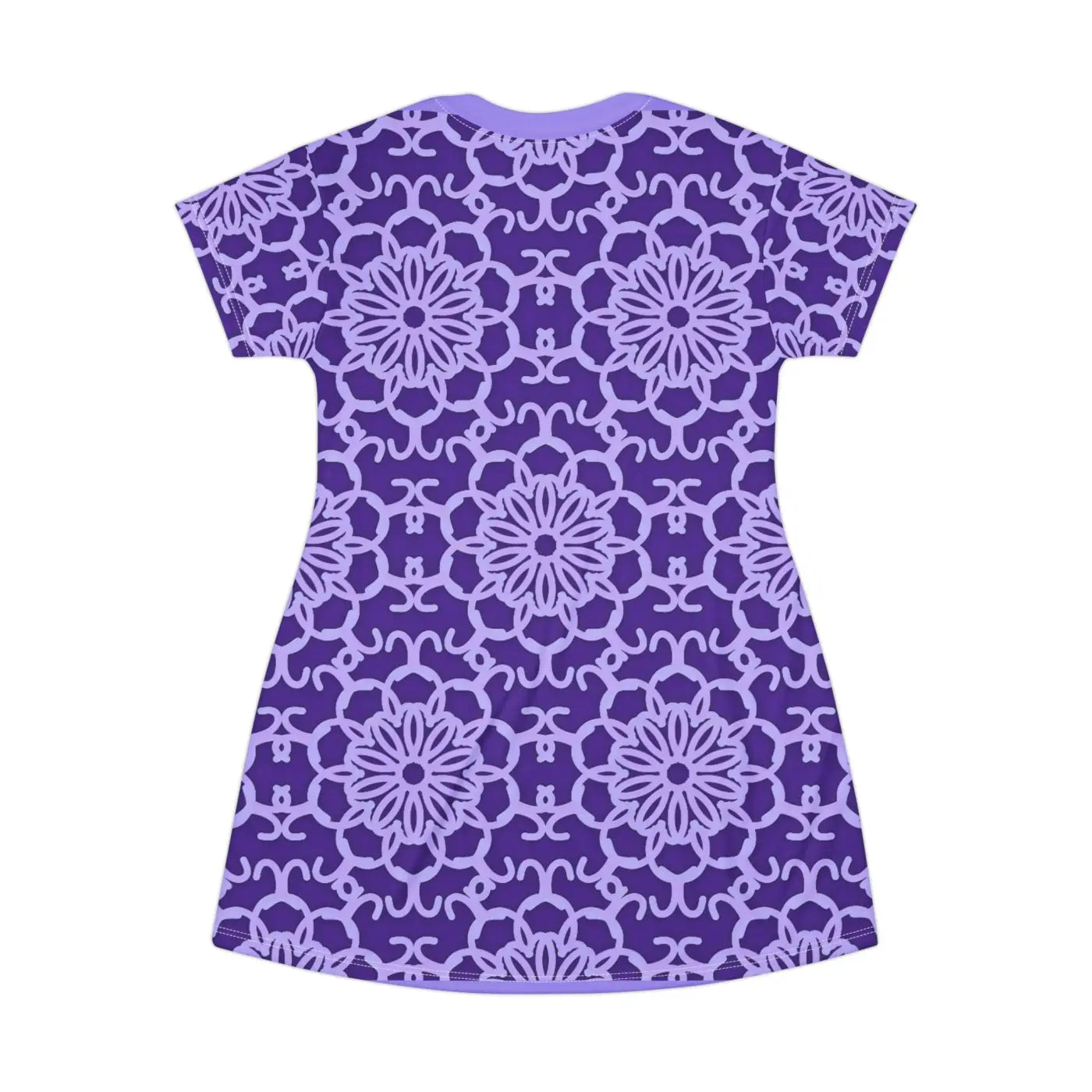 Blue Abstract Pattern Shirt Dress - Artistic Comfort - DipaliZ