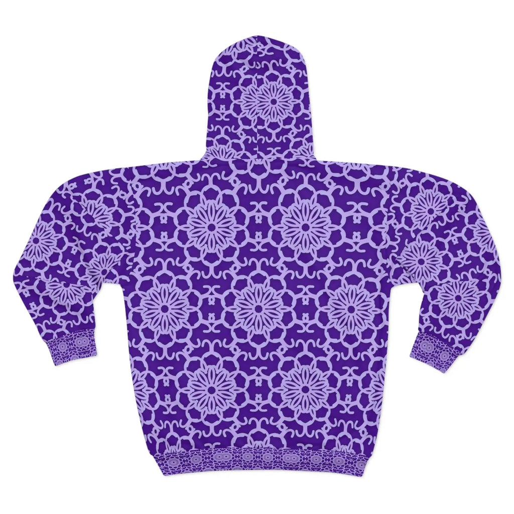 Unisex Zip Hoodie - Purple Abstract Pattern - DipaliZ