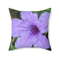 Spun Polyester Square Pillow - Purple Flower Design - DipaliZ
