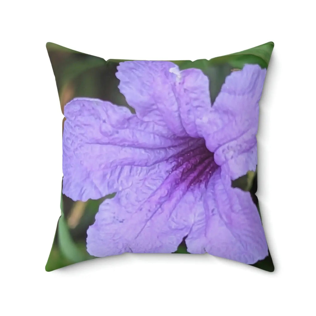 Spun Polyester Square Pillow - Purple Flower Design - DipaliZ