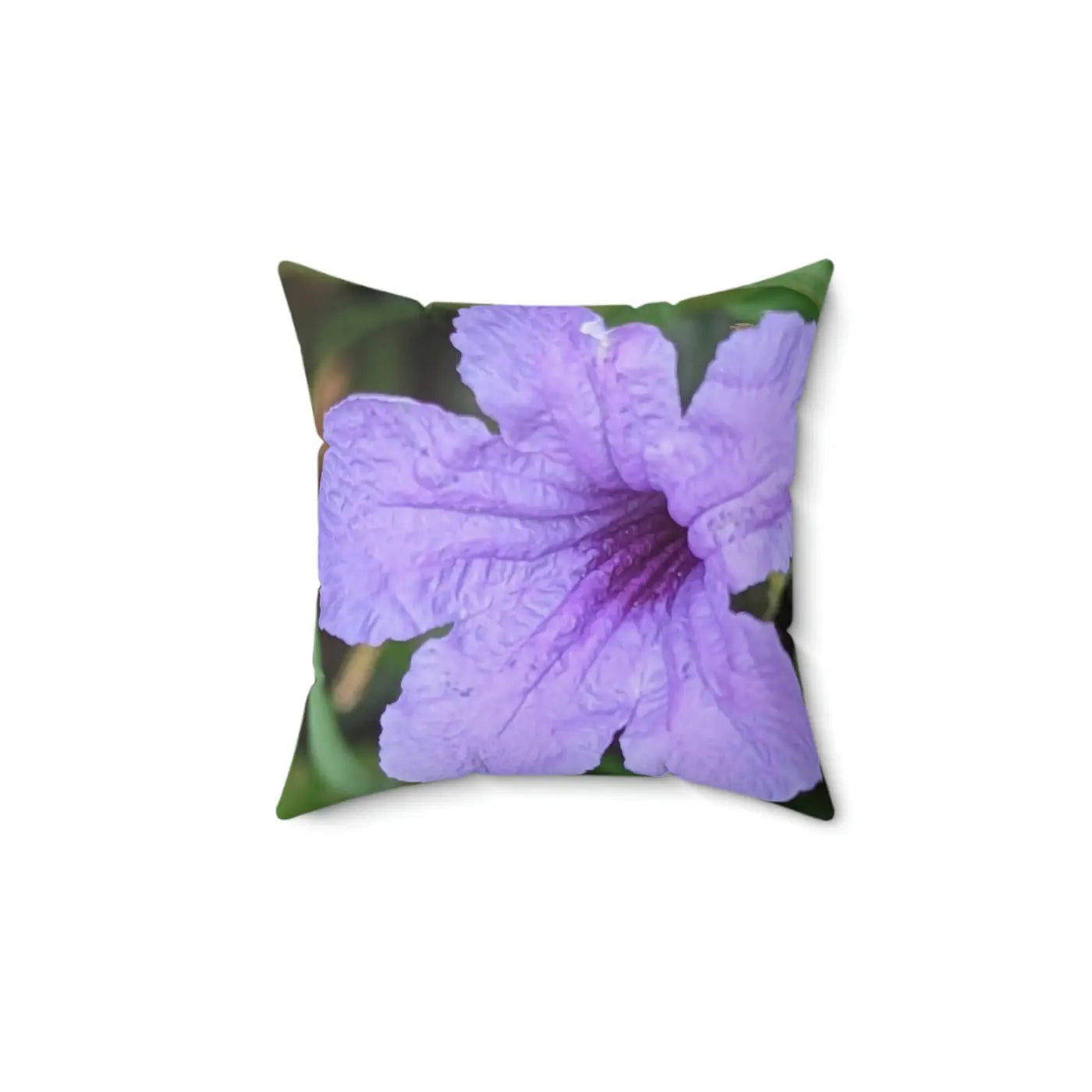 Spun Polyester Square Pillow - Purple Flower Design - DipaliZ