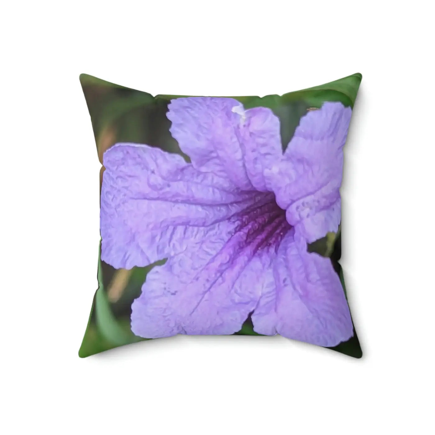Spun Polyester Square Pillow - Purple Flower Design - DipaliZ