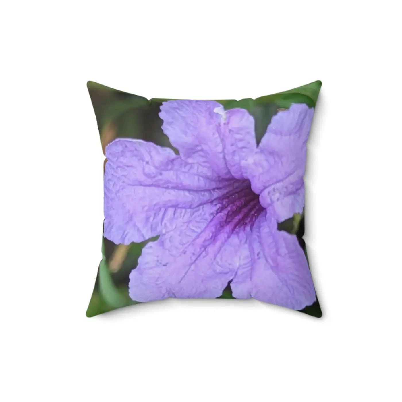 Spun Polyester Square Pillow - Purple Flower Design - DipaliZ