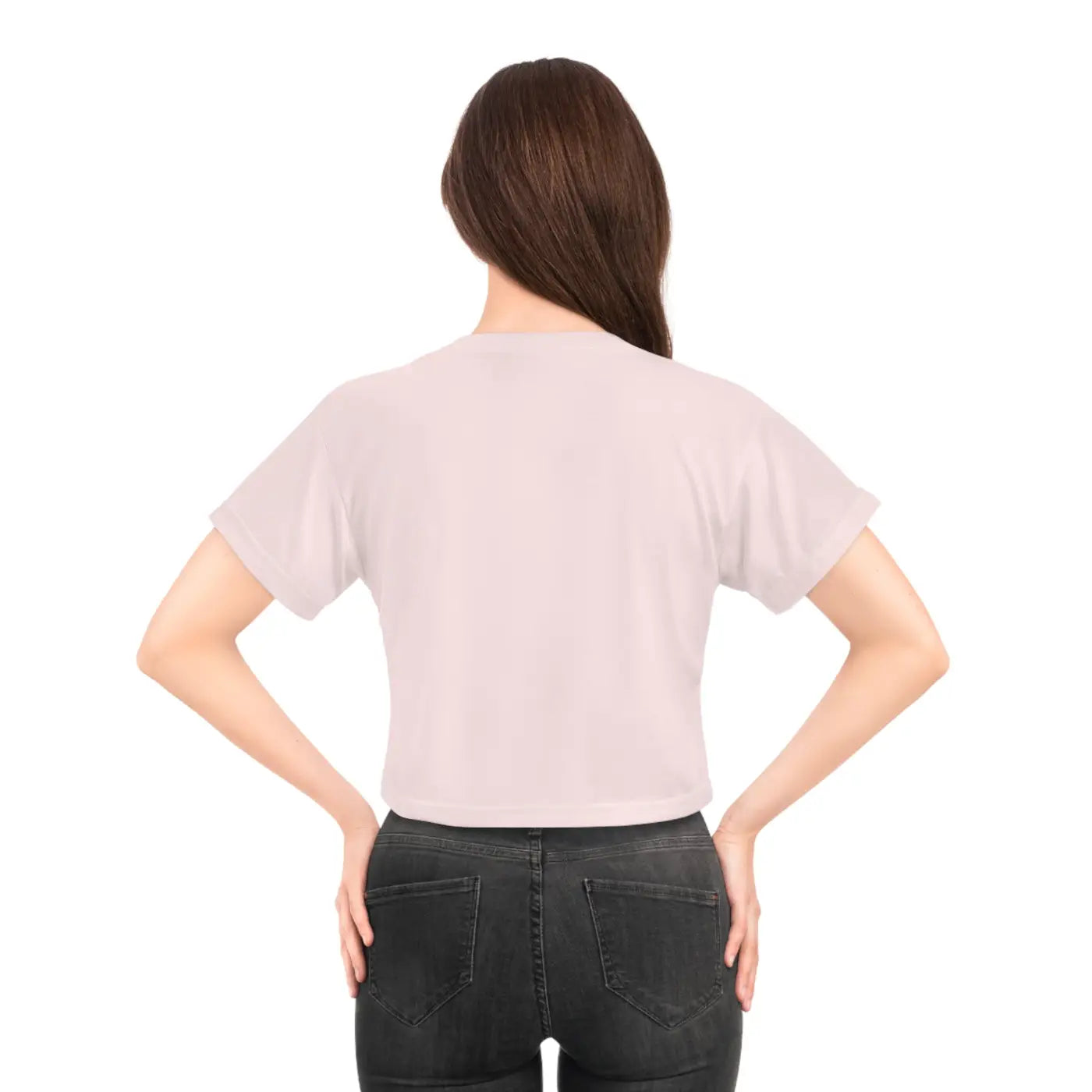 Purple Flowers AOP Crop Tee - Vibrant Vine Design - DipaliZ