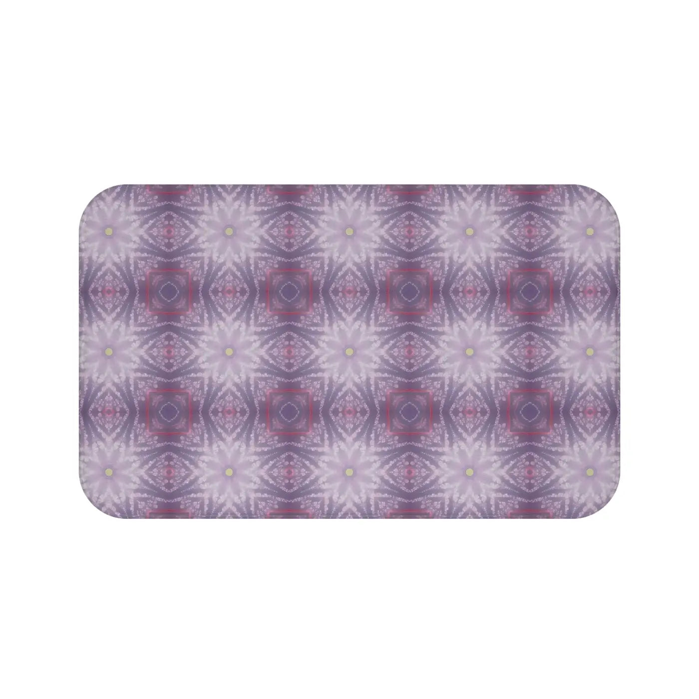 Purple Geometric Bath Mat - Elegant Bathroom Comfort - DipaliZ