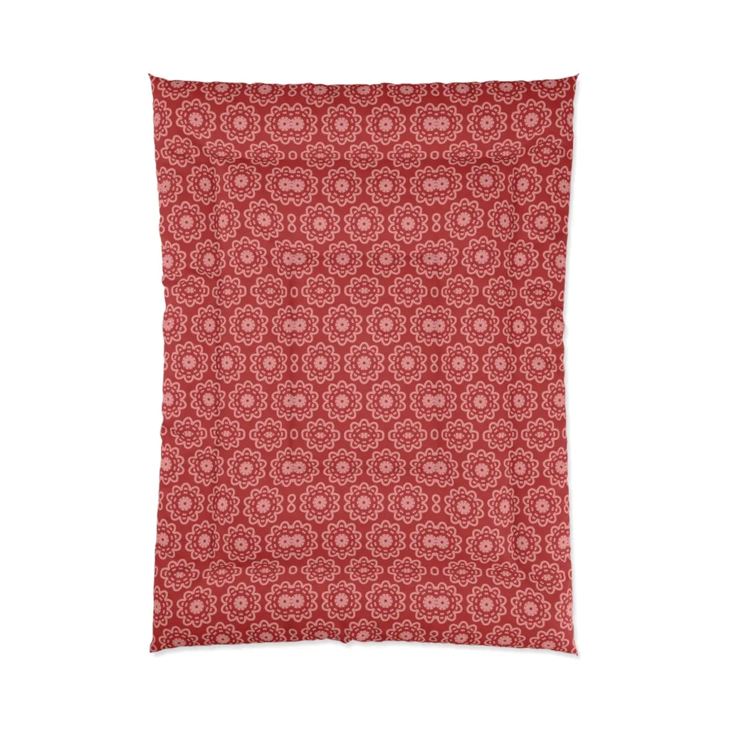 Red Floral Abstract Blanket - Vibrant Cozy Comfort - DipaliZ