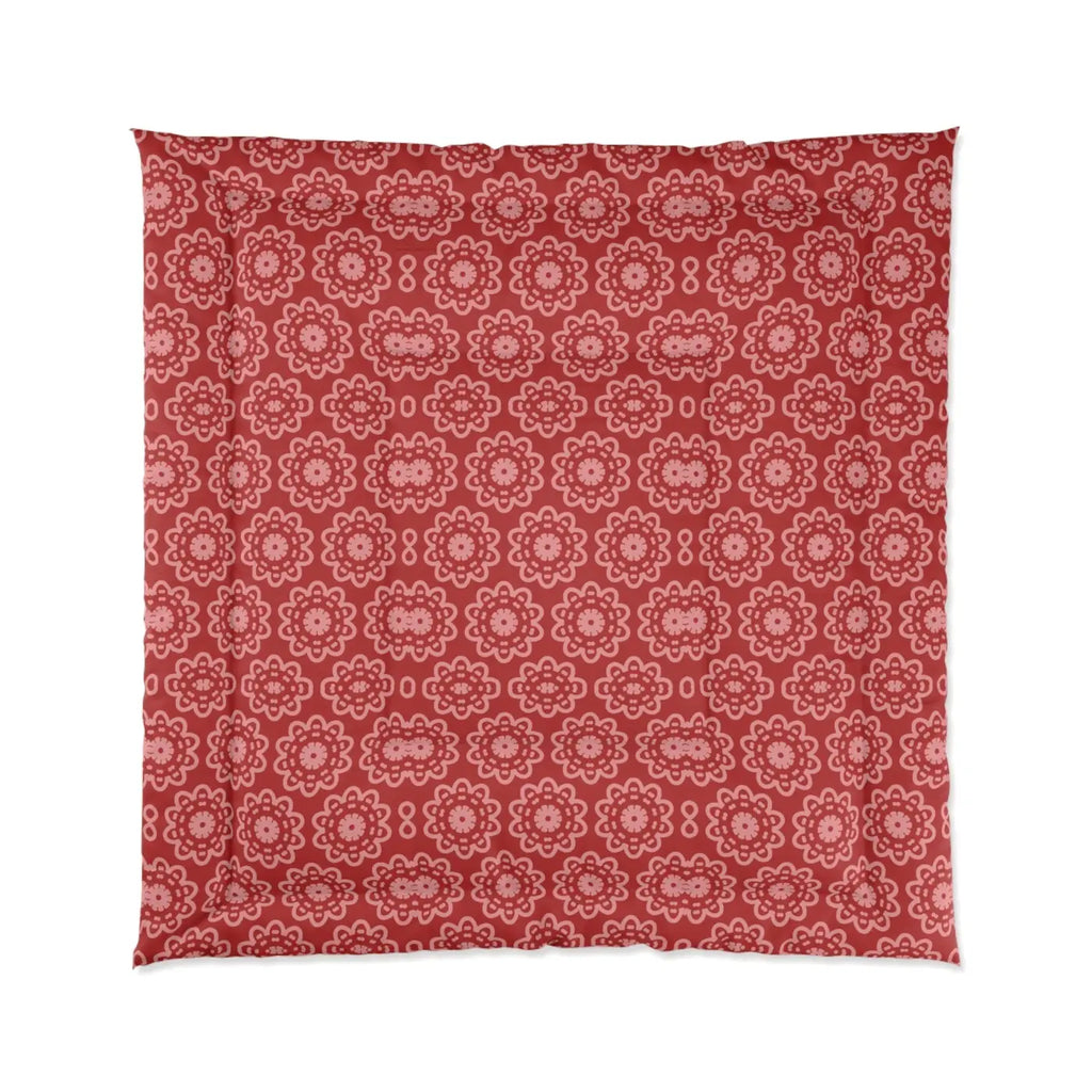Red Floral Abstract Blanket - Vibrant Cozy Comfort - DipaliZ