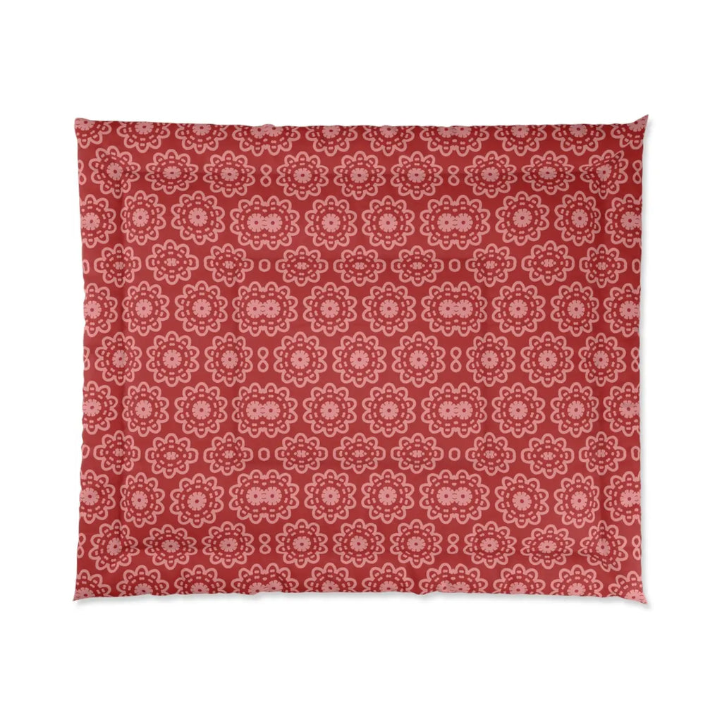 Red Floral Abstract Blanket - Vibrant Cozy Comfort - DipaliZ