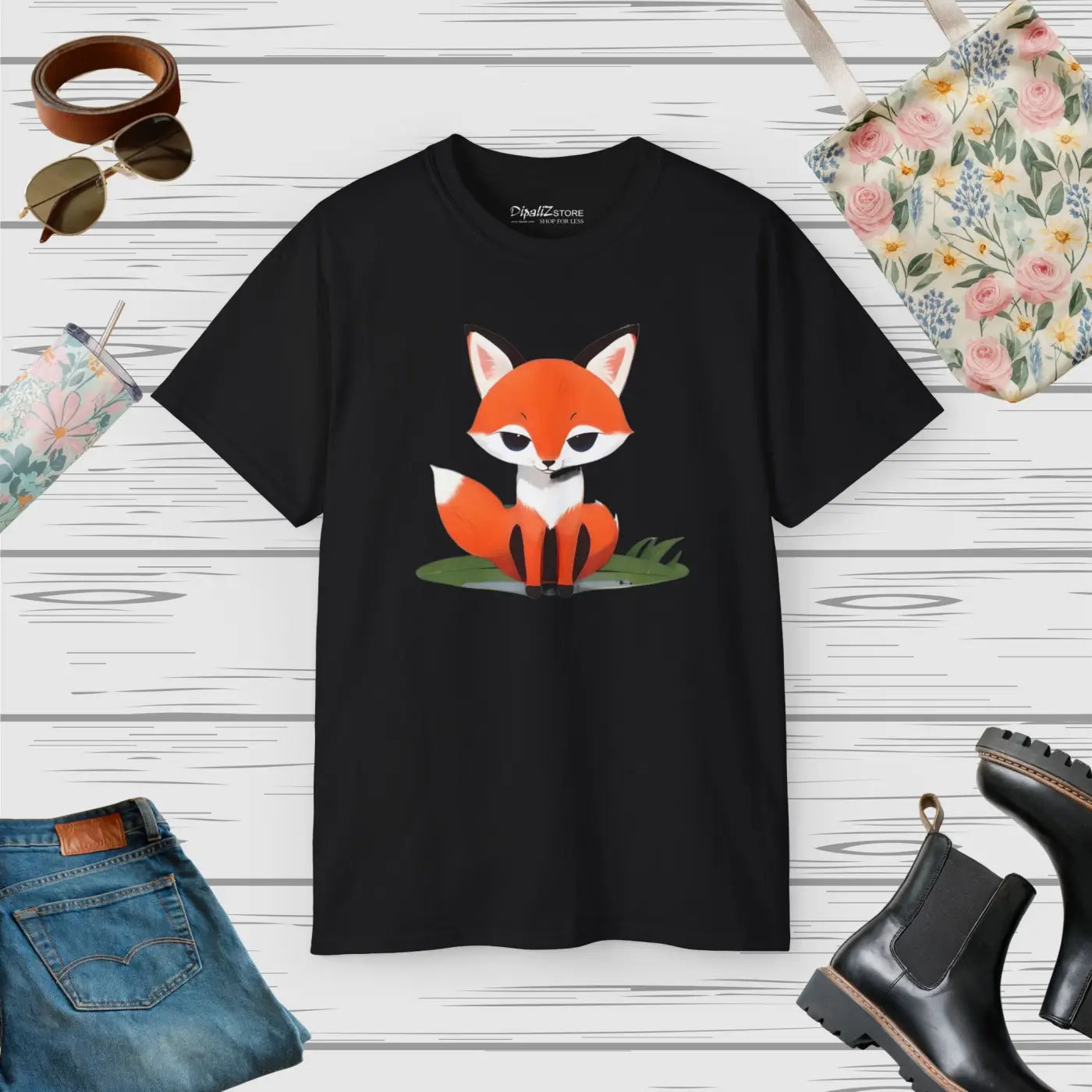 Ultra Cotton Tee - Red Fox Eco-Friendly Style - DipaliZ