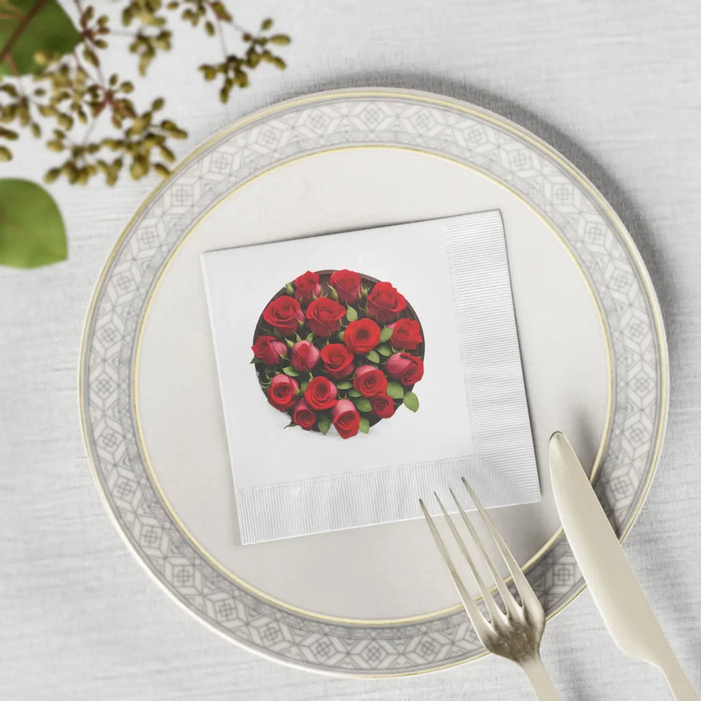 White Coined Napkins - Elegant Party Essentials - DipaliZ