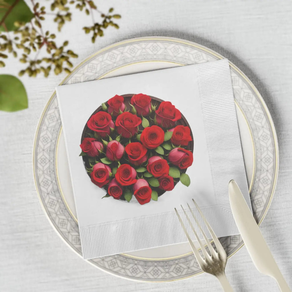 White Coined Napkins - Elegant Party Essentials - DipaliZ