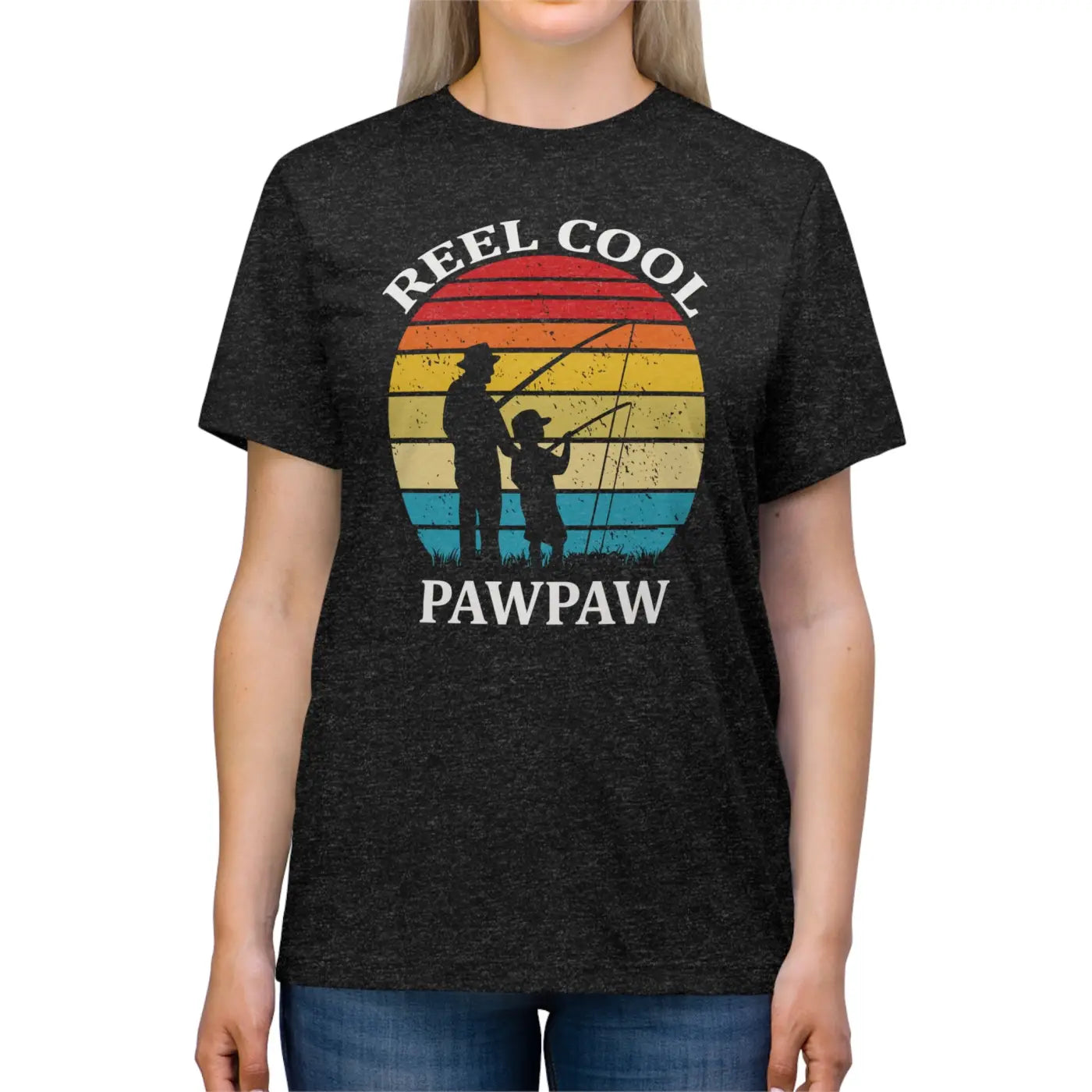Fishing Reel Cool Paw Paw Triblend Tee - Comfort Fit - DipaliZ