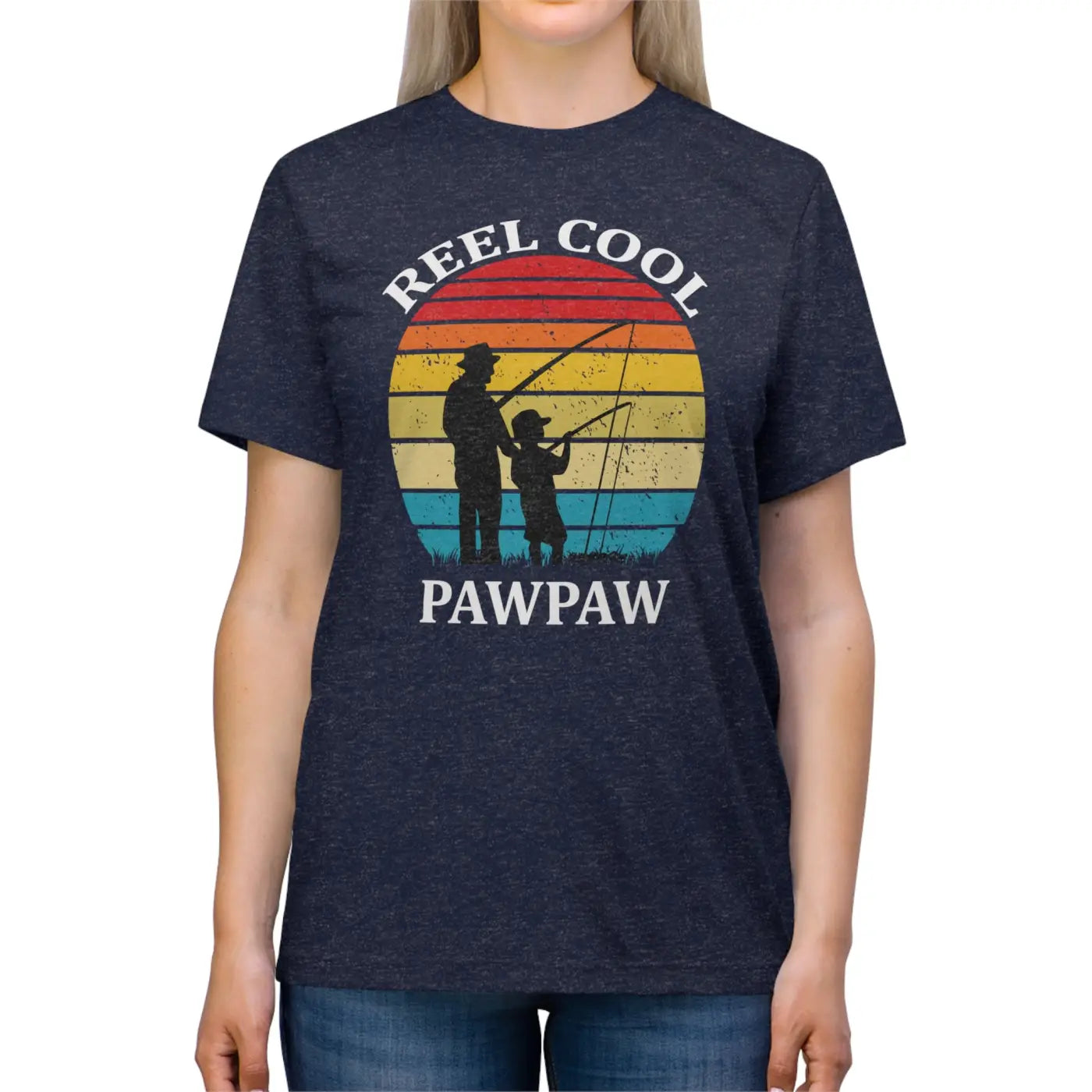 Fishing Reel Cool Paw Paw Triblend Tee - Comfort Fit - DipaliZ