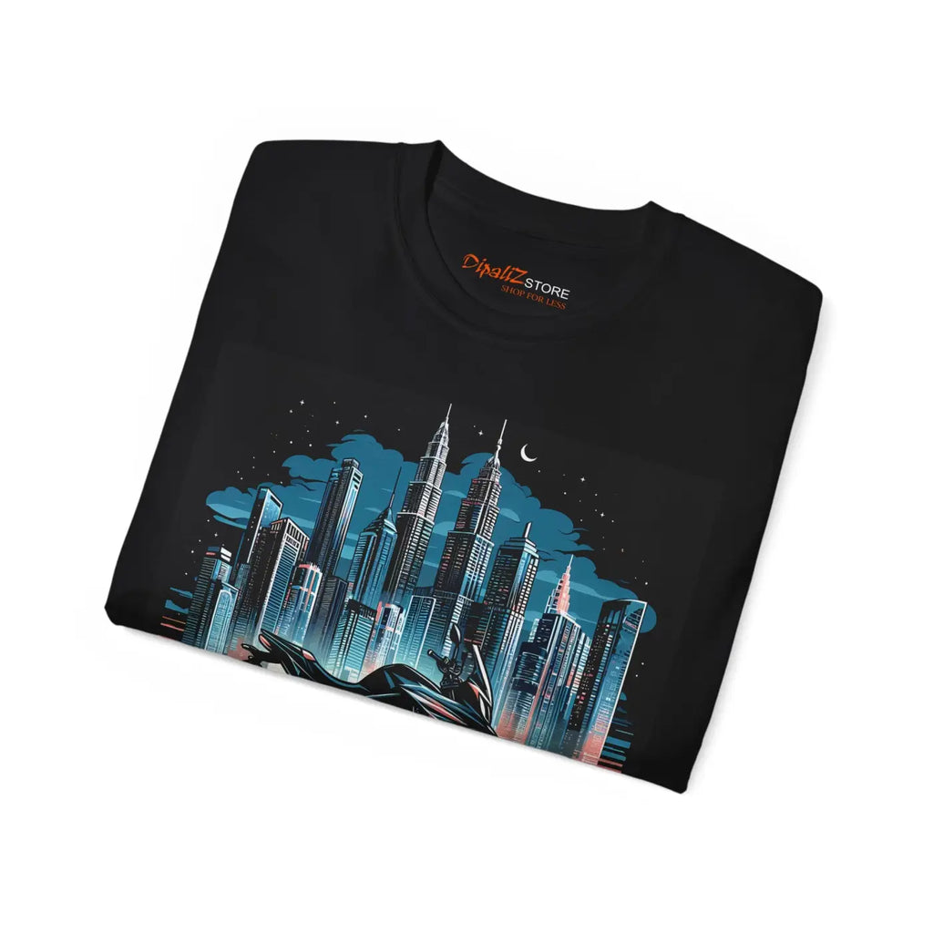 Urban Motorcycle Unisex Ultra Cotton Tee - Bold Cityscape - DipaliZ